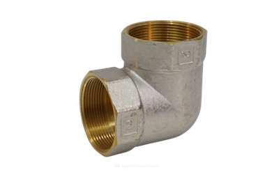 Угольник латунь никель Ду 40 (1 1/2") ВР/ВР 9001 ГОСТ 32585-2013 Aquasfera 9001-05
