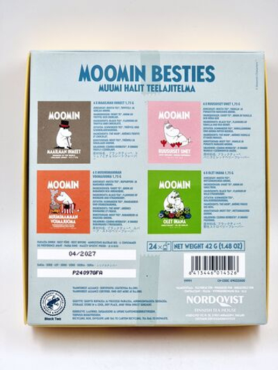 Nordqvist Чай черный MOOMIN BESTIES "Лучшие мумины" ассорти 4 вида, 24 пакетика (из Финляндии)