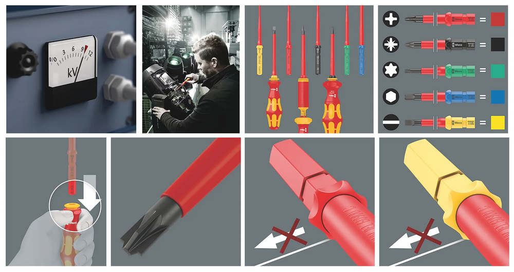 АКЦИЯ! Набор бит с битодержателем 16 предметов WERA Kraftform Kompakt VDE 16 extra slim 1 Tool Finder Насадки с отвёрткой-битодержателем и пробник, в поясной сумке WE-006608