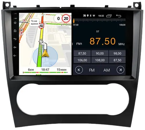 Магнитола для Mercedes-Benz C (W203) 2004-2007 - Parafar PF206FHD на Android 13, CarPlay, 4G SIM-слот
