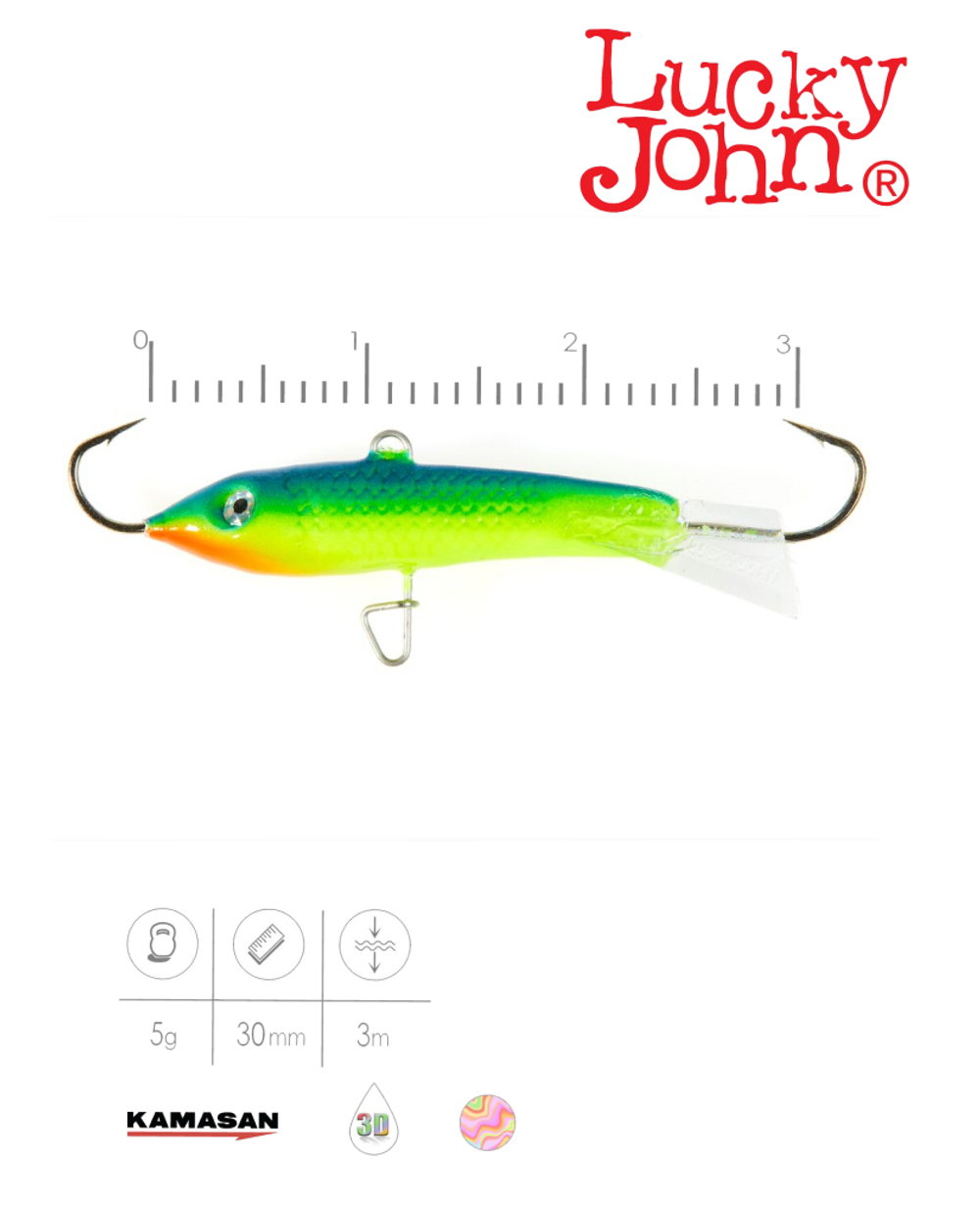 Балансир LUCKY JOHN Classic №3, цвет 29, арт. 81300-29
