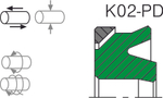 Уплотнение поршня K02-PD аналог аксиос Aksios