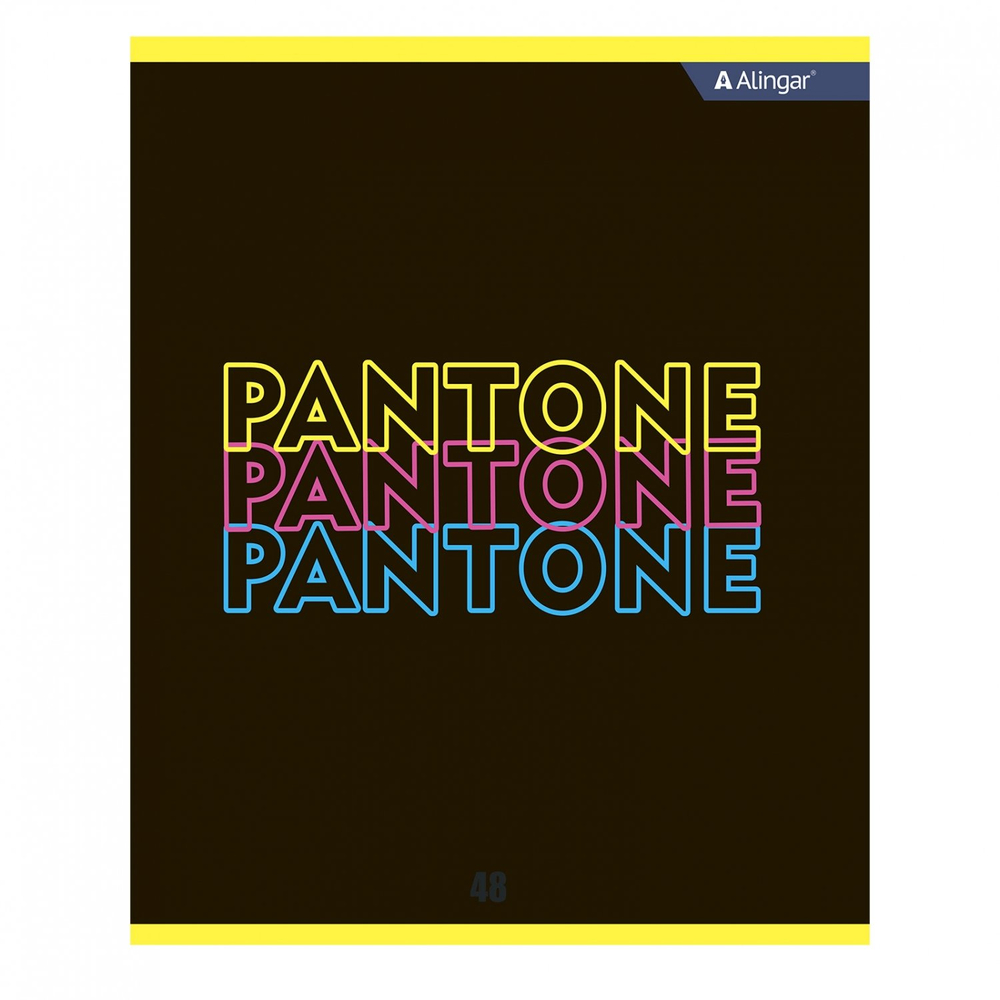 Тетрадь 48л., А5, клетка, Alingar "Pantone, скрепка, мелованный картон (стандарт), soft touch, блок офсет, 4 дизайна в пленке т/у