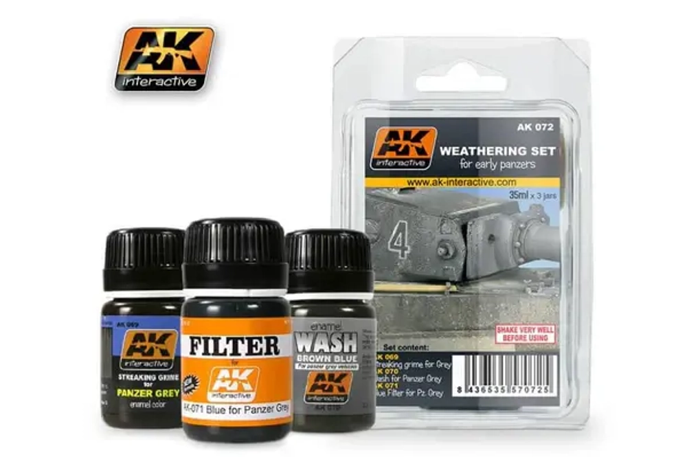 Набор красок AK Interactive Early Panzers Weathering Set
