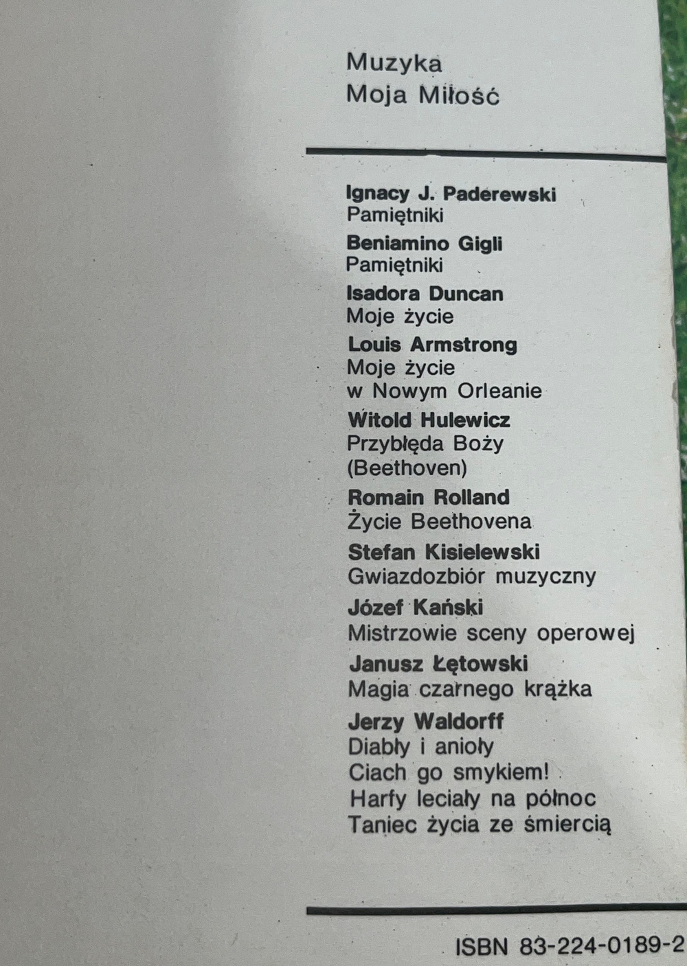 Книга "Moje zycie"