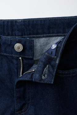 ZARA ДЛИННЫЕ ДЖИНСОВЫЕ ШОРТЫ, СИНИЙ