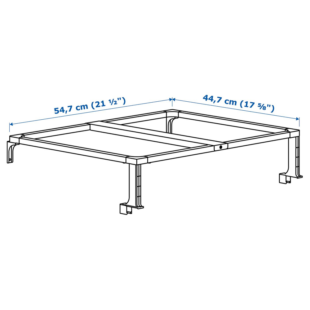 IKEA HÅLLBAR  (ИКЕА ХОЛЛБАР)  -  Рама опорная для корзин сортировки - белая 60 см