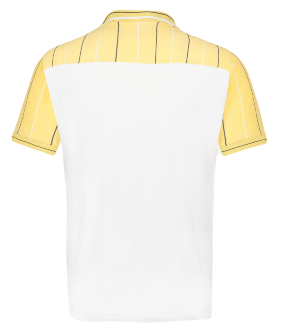 Мужское теннисное поло Le Coq Sportif Collectors Box Clay 83 - new optical white/jaune champ