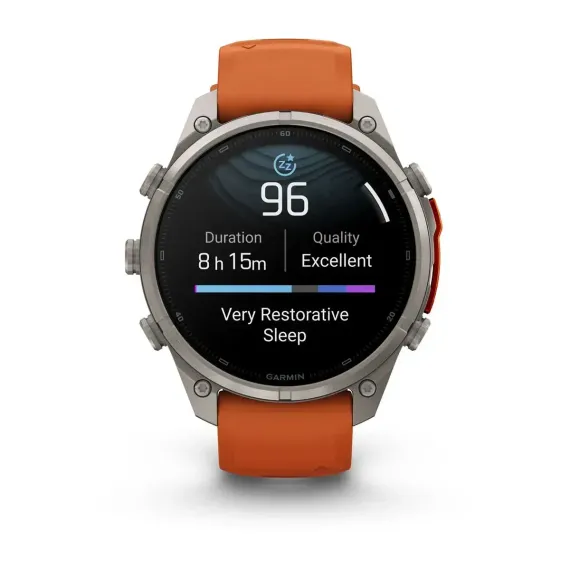 Смарт-часы Garmin fenix 9 Pro (47 мм) титан осенне-оранжевый/ярко-оранжевый