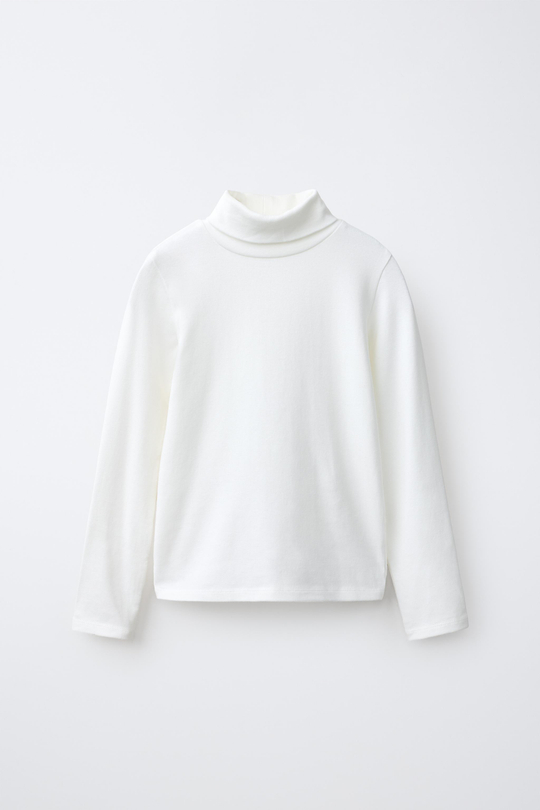 ZARA ФУТБОЛКА С МОДАЛОМ, БЕЛЫЙ