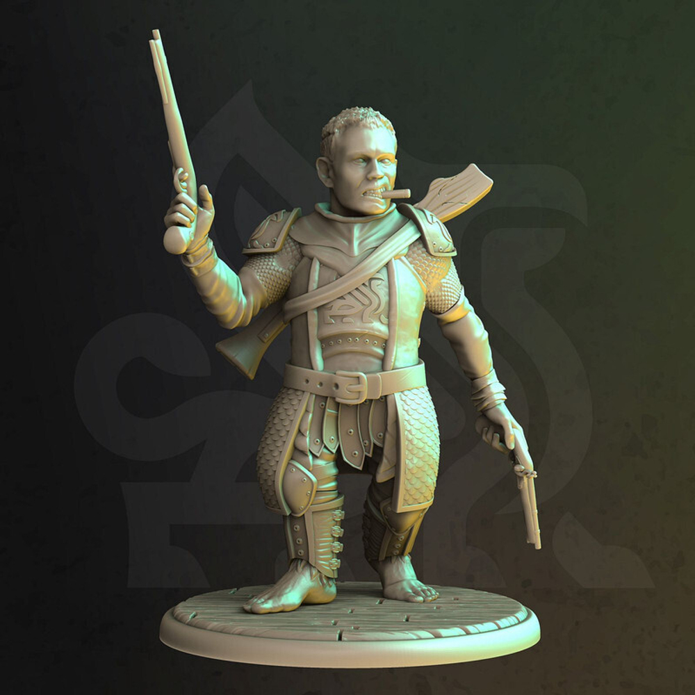 Человек Воин Паладин Варвар Файтер Рыцарь миниатюра для dnd, днд, pathfinder, фентези, Настольная игра, НРИ, Варгейм, РПГ