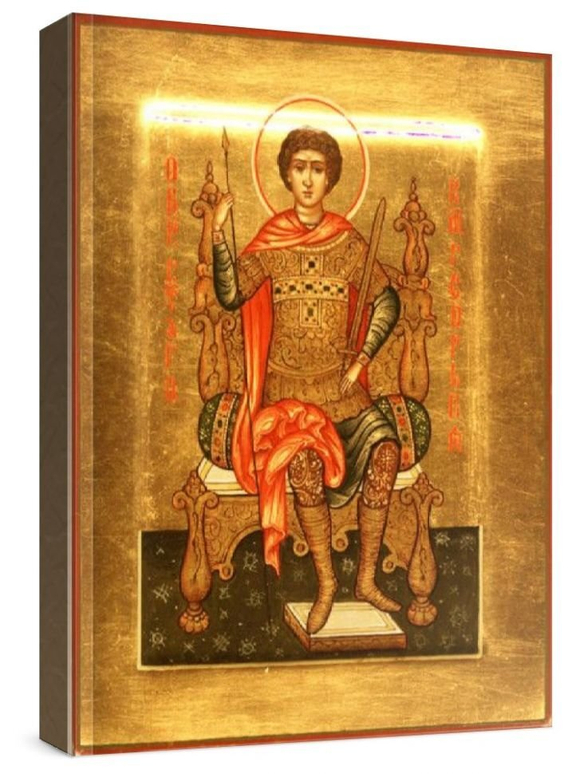 Георгий Победоносец (рукописная икона)