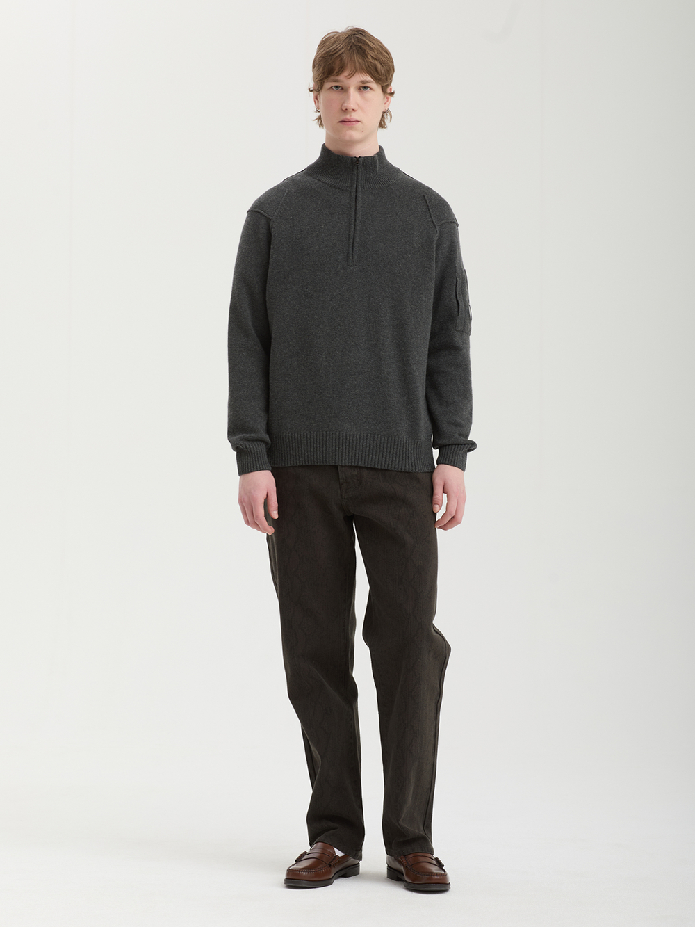 Мужской Свитер (Half-zip) Lambswool Grs