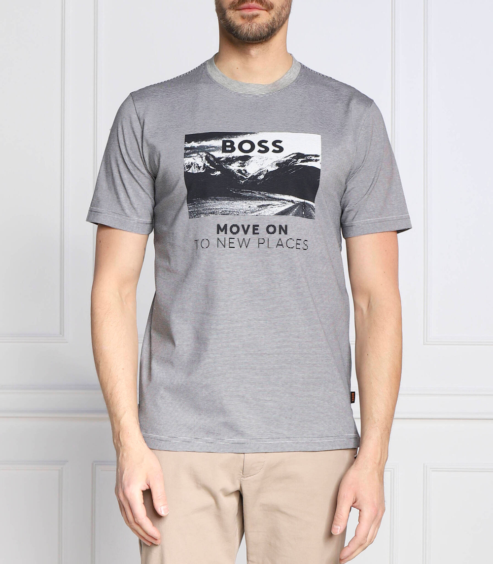 футболка teestripe BOSS ORANGE - серый(50483484)