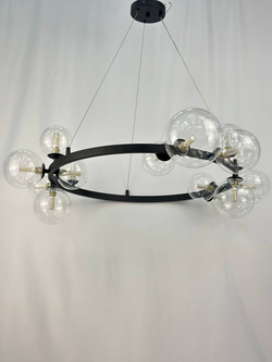 Люстра подвесная Lanbos Bubbles, 24 лампы G9, 300 Вт LED, до 40 кв м, черная