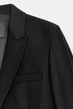 ZARA АСИММЕТРИЧНЫЙ БЛЕЙЗЕР С ШЕРСТЬЮ — ZW COLLECTION, ЧЕРНЫЙ
