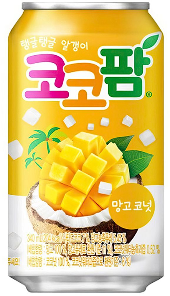 Газированный напиток Haitai Coco Palm Mango Coconut "Манго и Кокос" 0.34 - банка