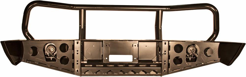 Бампер силовой передний Nissan Navara D40/Pathfinder R51 (2004-2009) с доп. фарами и защитной дугой РИФ