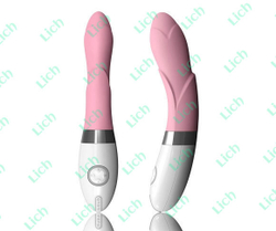 Розовый вибратор украшенный лепестками Iris Pink