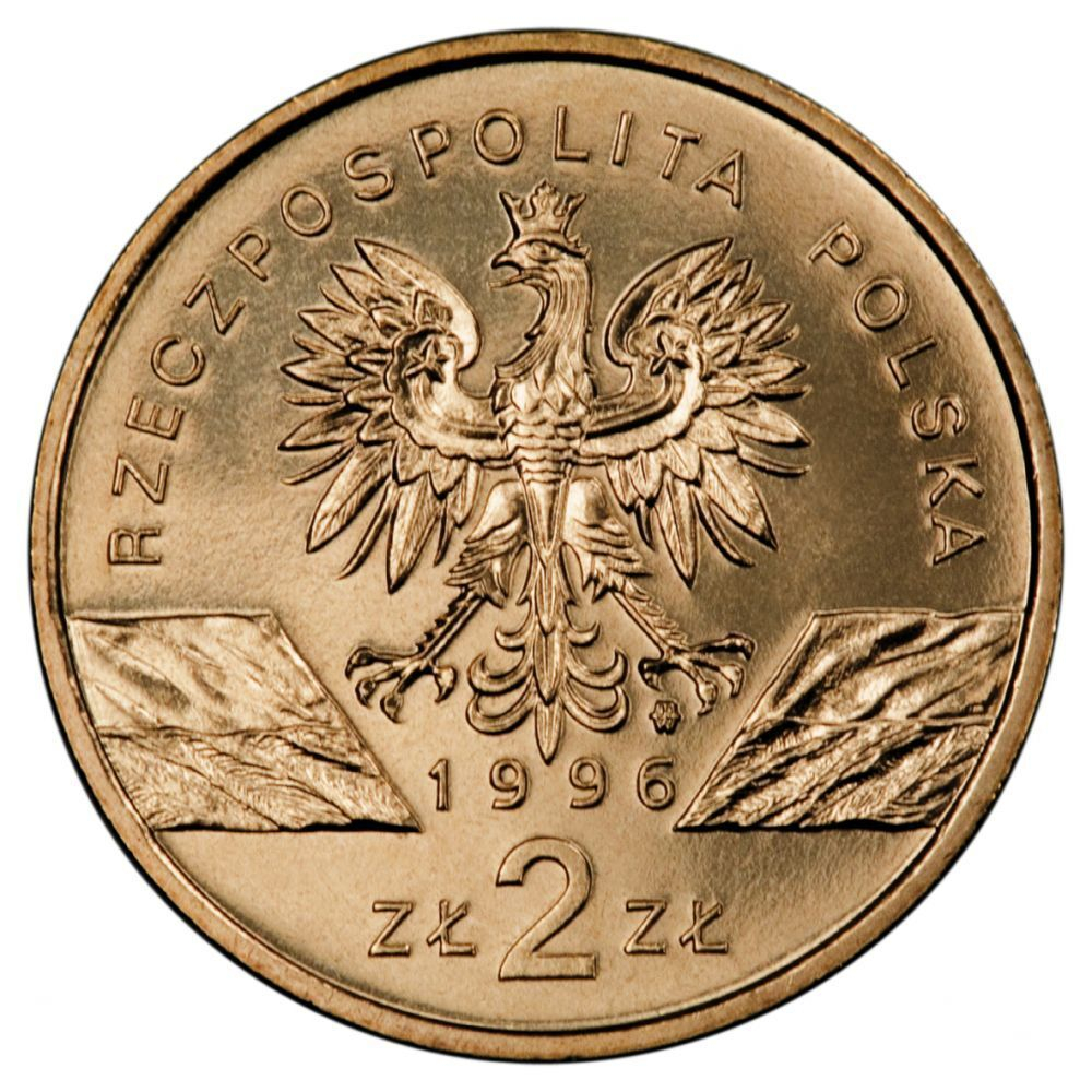 2 злотых Ёж (животный мир) 1996 год, Польша. UNC