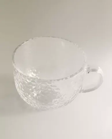 ZARA HOME КРУЖКА С РЕЛЬЕФНЫМ ДИЗАЙНОМ, ПРОЗРАЧНЫЙ