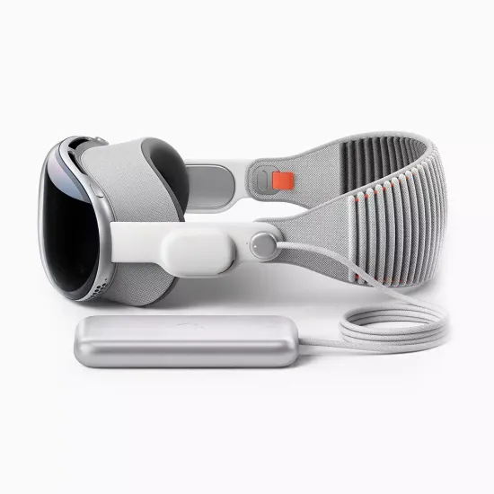 Очки виртуальной реальности Apple Vision Pro, 512 ГБ, серебристый/белый
