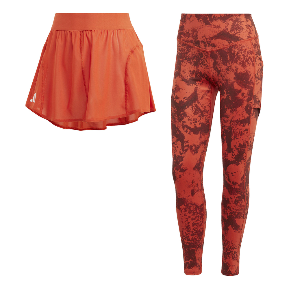 Женские теннисные брюки adidas Paris MA Skirt & Tight Women - Red, Dark Red