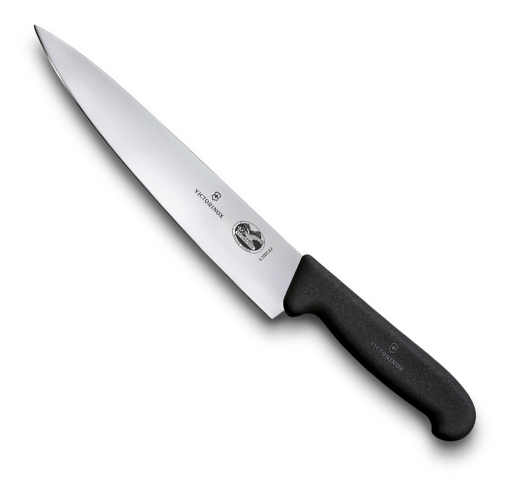 Нож Victorinox разделочный, лезвие 25 см, черный