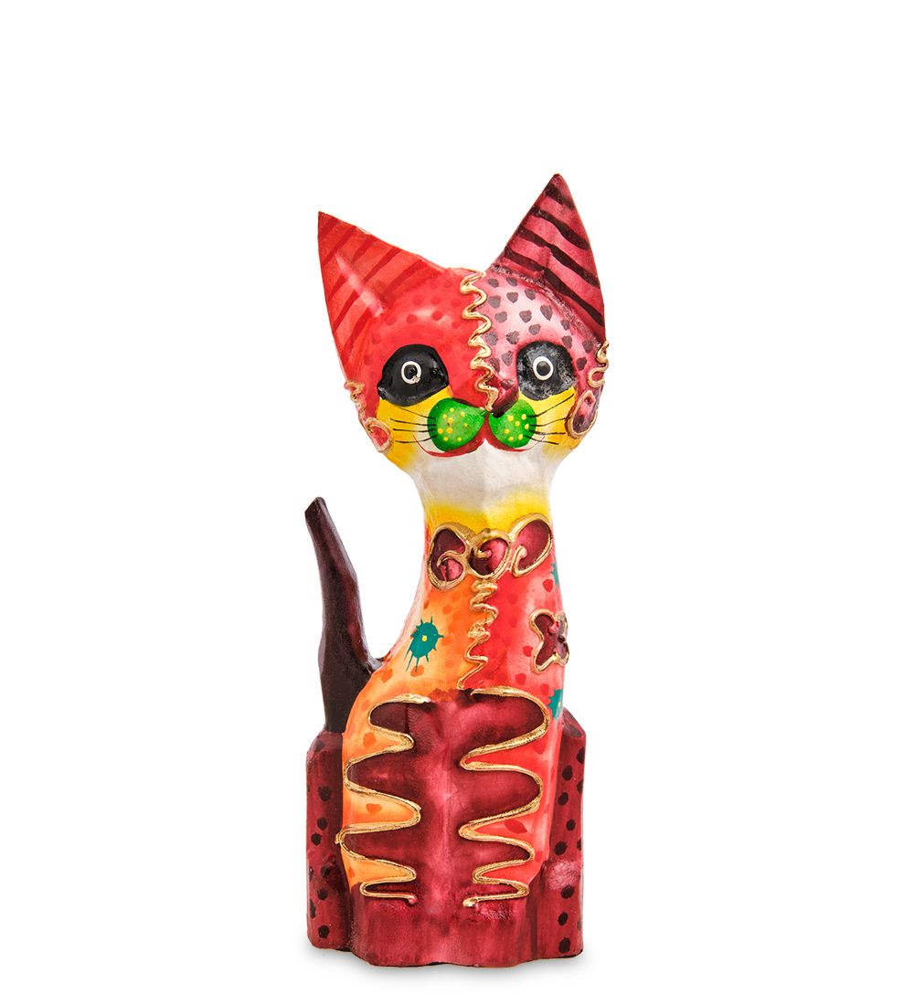 Decor and Gift 99-059 Фигурка «Кошка» н-р из двух 25, 20 см (албезия, о.Бали)