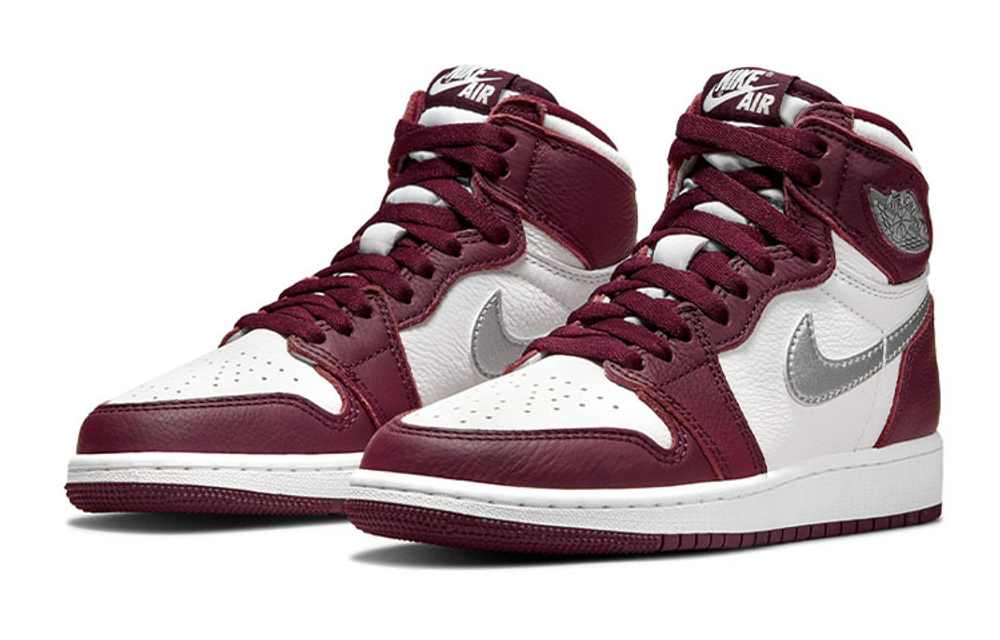Jordan Air Jordan 1 Retro High OG 'Bordeaux' Comfortable Versatile Leather High top Basketball Shoes Burgundy Unisex