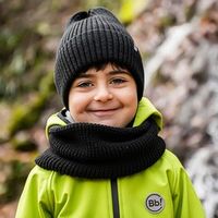 Шапка тыква из смесовой шерсти однослойная с отворотом "Уголь"
