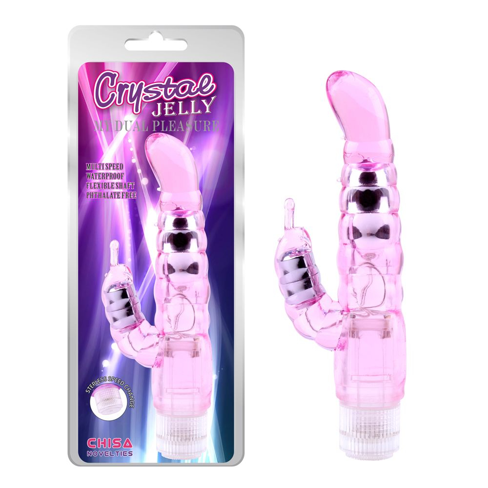 Розовый вибратор-кролик My Dual Pleasure - 21 см. (Цвет: розовый)