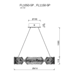 Люстра подвесная Epico Silver FL1150-5P, LED