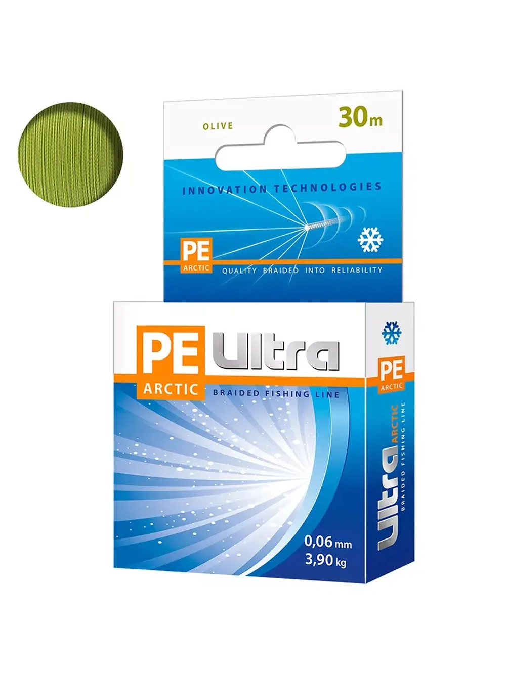 Плетеный шнур для рыбалки AQUA PE ULTRA ARCTIC