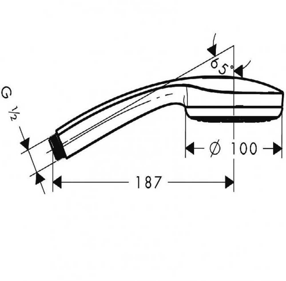 Ручной душ 28580000 Croma 100  Croma 100 1jet, ½’