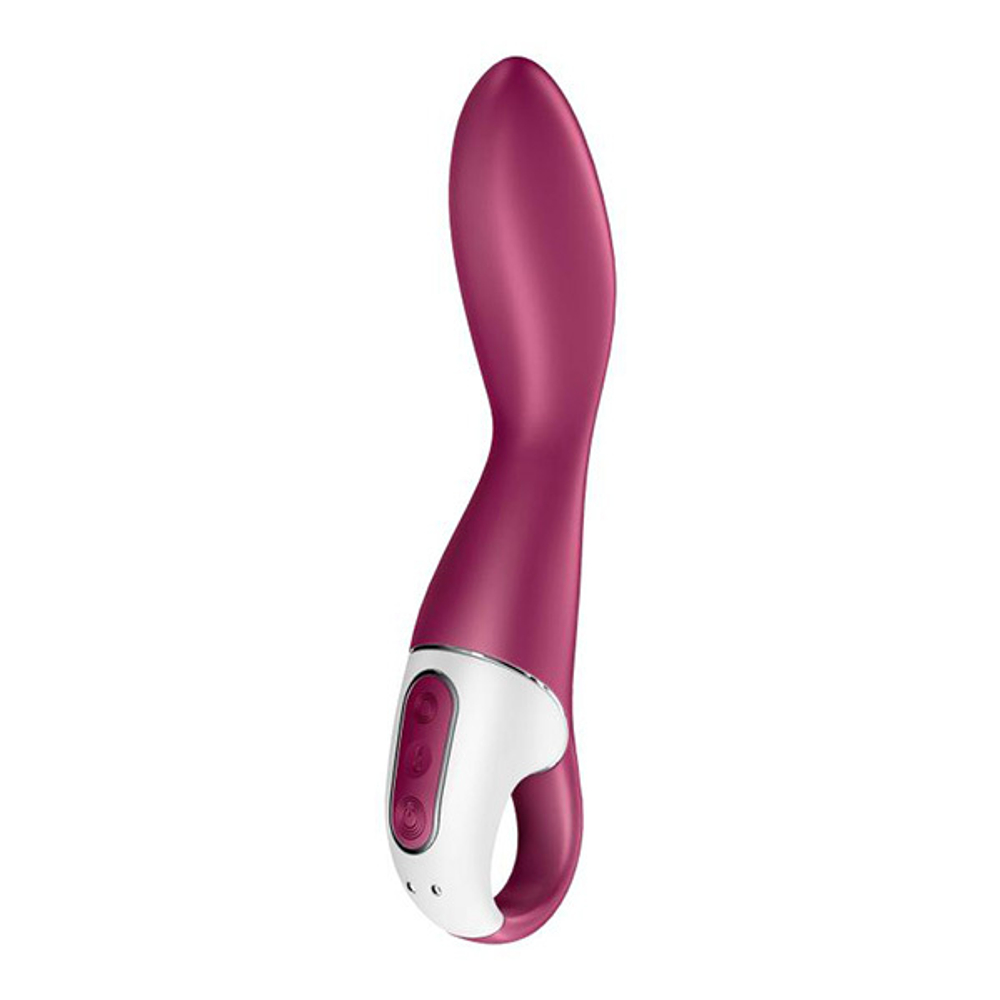 Малиновый вибромассажер для стимуляции G-точки 20,6см Satisfyer Heated Thrill