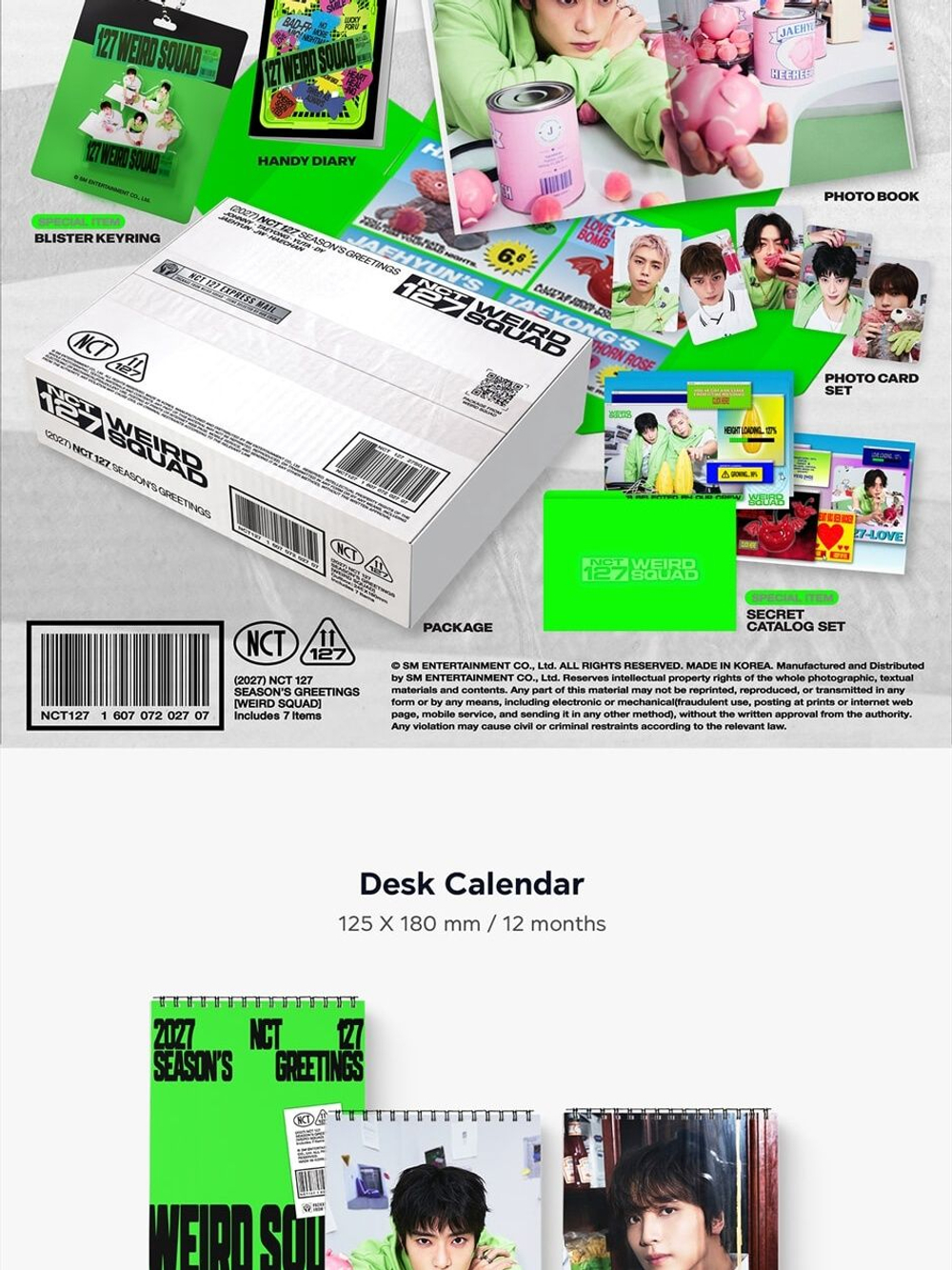 (ПРЕДЗАКАЗ) товары NCT 127 - WEIRD SQUAD 2027 SEASON'S GTEETINGS Kit Version