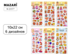 Наклейки декоративные 10*22см. "Капибара" 6 дизайнов (Mazari)
