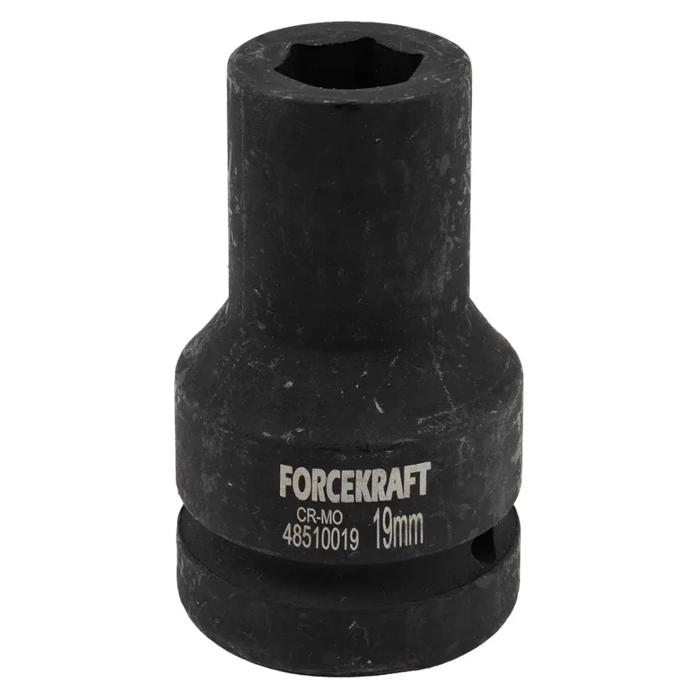 Головка ударная глубокая 1'', 19мм (6гр.) FORCEKRAFT FK-48510019