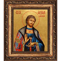 Александр Невский. Икона на холсте