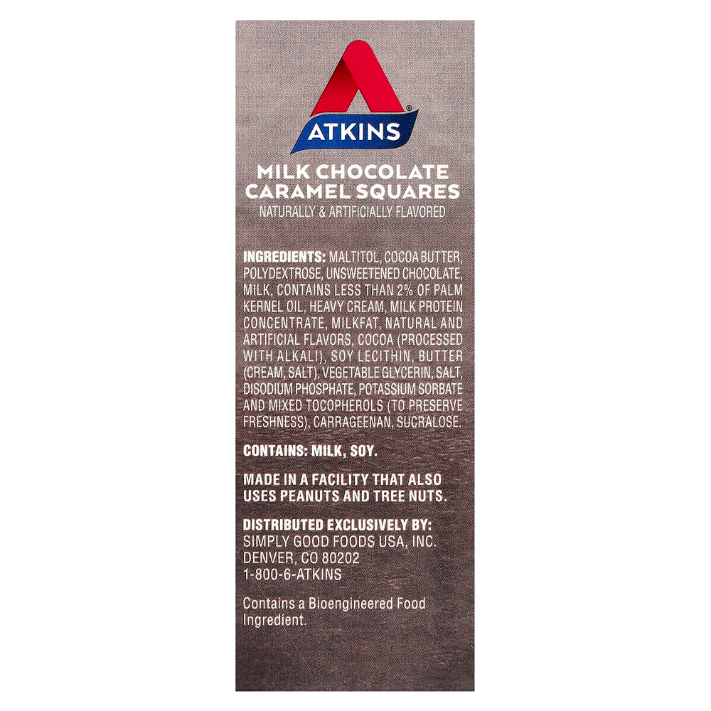 Atkins, Treat, молочный шоколад и карамель, 15 шт., 11,5 г (0,41 унции)