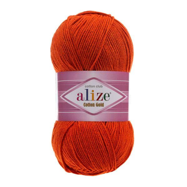 Пряжа Alize (Ализе) Cotton Gold / уп.5 мот. по 100 г, 330м, 036 терракот A