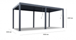 Пергола металлическая 3х6 м Tagliamento Astrol Pergola, темно-серый