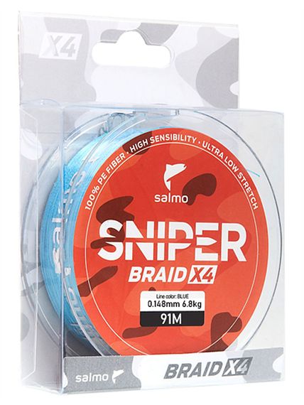 Леска плетёная Salmo Sniper BRAID Blue 091/014