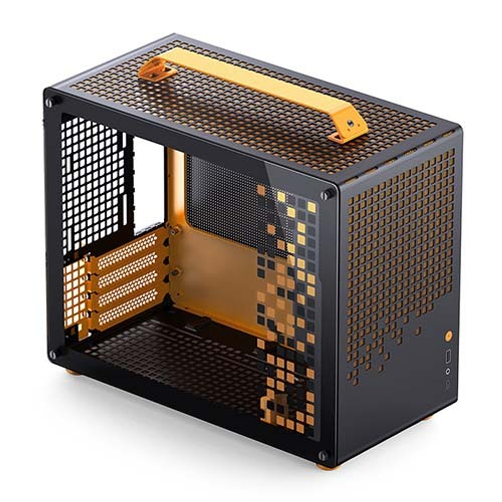 Корпус JONSBO Jonsplus Z20, mini-ITX, micro-ATX, черно-оранжевый (без БП)