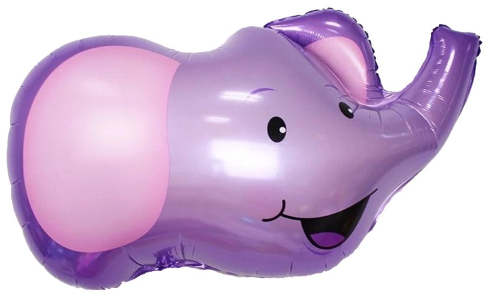 К Фигура Голова Милый Слоник Фиолетовый (38''/97 см)