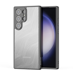 Тонкий чехол с мягкими черными рамками от Dux Ducis для Samsung Galaxy S23 Ultra, серия Aimo Series Case