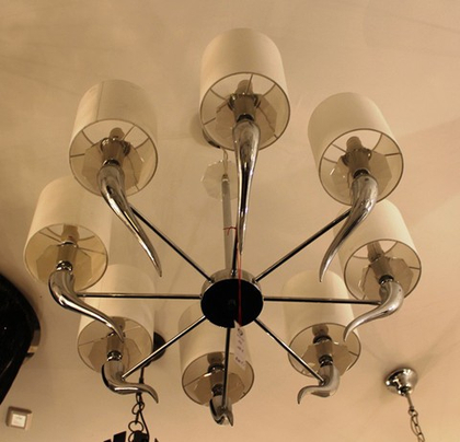 Ilfari Loving arms Chandelier by Ipe cavalli стальной+ бежевый 8 плафонов
