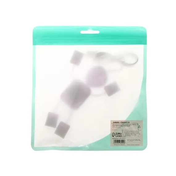 USB-разветвитель (HUB) LuazON SSV-011, 4 порта, USB 2.0, кабель 0.4 м, белый