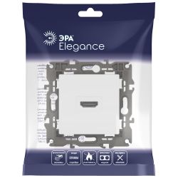 Розетка ЭРА Elegance 14-3114-01М HDMI белый матовый | Эра Elegance